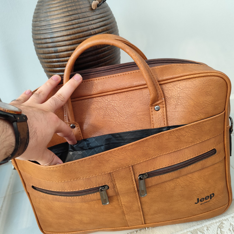 کیف اداری چرم مصنوعی مدل 408 دارای جای لپ‌تاپ - تصویر 8