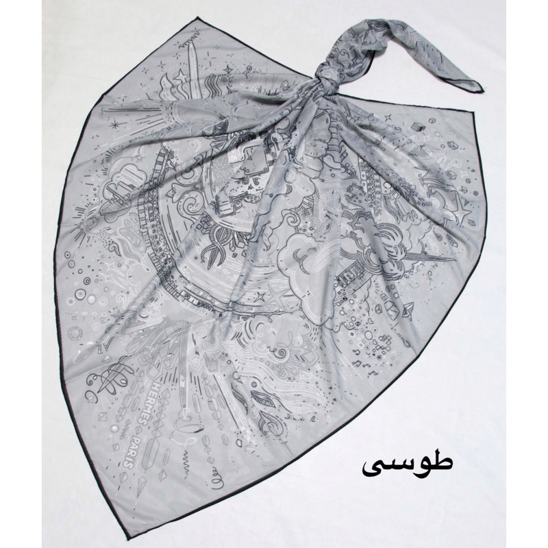 روسری زنانه نخی پاییزی طرح بزرگ کد 1015252 - تصویر 14