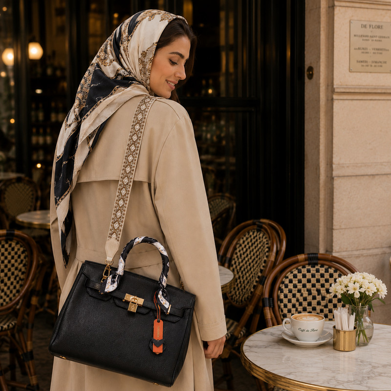 کیف زنانه دستی و رودوشی چرم مصنوعی مدل پریسا مینیمال - تصویر 8