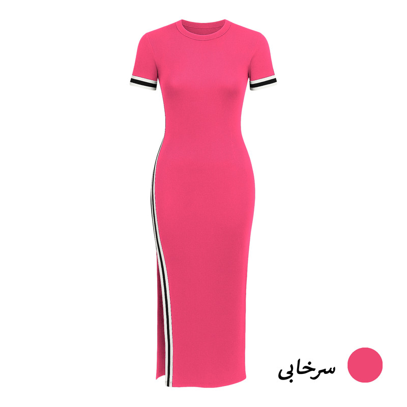 پیراهن یقه گرد زنانه ترک‌لاین مدل M5454 - تصویر 18