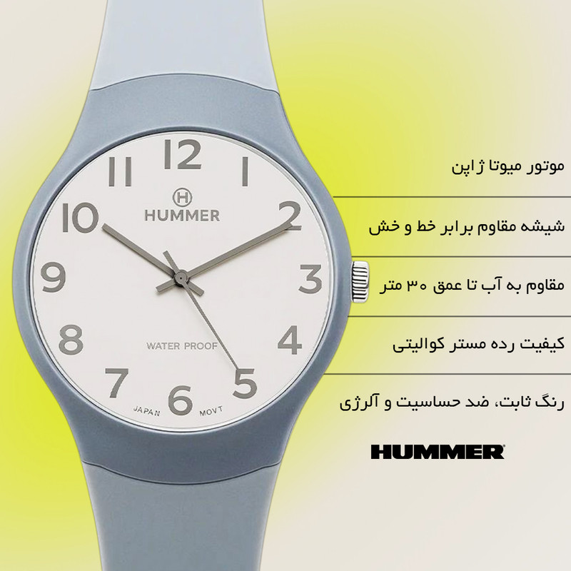 ساعت مچی عقربه‌ای کوارتز مردانه هامر ضد آب - تصویر 4