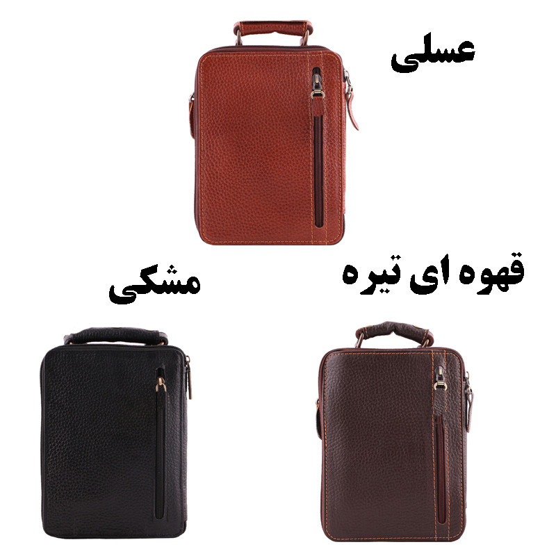 کیف رودوشی مردانه چرم طبیعی مدل ML000TR - تصویر 9