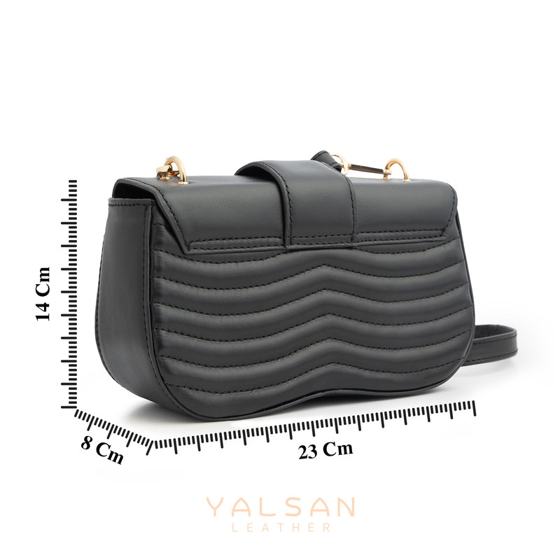 کیف دوشی زنانه چرم یلسان مدل آرچید کد 100-01-GN - تصویر 6