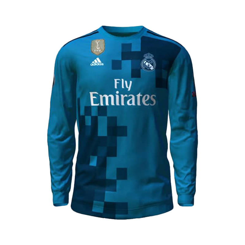 ست تی‌شرت آستین بلند و شلوارک رئال مادرید Away 2018 - تصویر 2