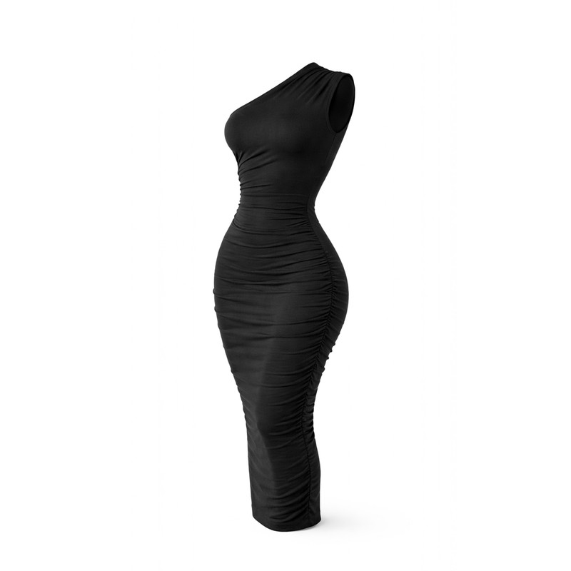 پیراهن یقه رومی زنانه مدل Ebonelle کد M5655 بدون آستین - تصویر 5