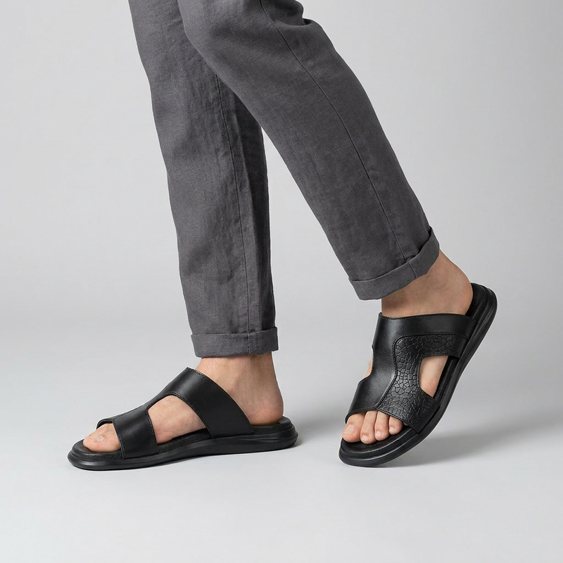 صندل چرم طبیعی گاوی مرد - تصویر 7