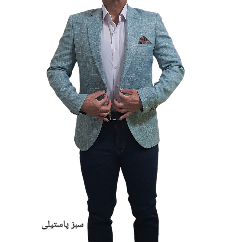 کت تک رسمی مردانه مدل ۲۰۴۱ پارچه اسلپ ترکیبی - تصویر 9