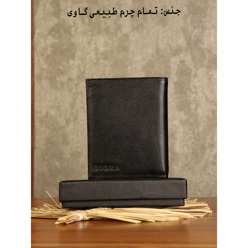 کیف پول مردانه بیورا چرم شبرو دو تکه KPK09 - تصویر 4