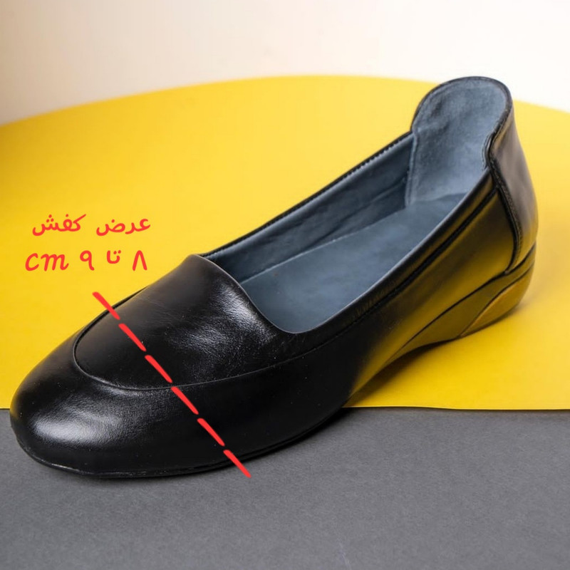 کفش زنانه پاتن چرم آفتاب مدل D001 تمام چرم - تصویر 5