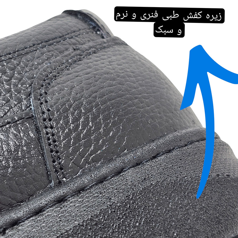 کفش طبی مردانه چرم طبیعی تبریز - تصویر 14