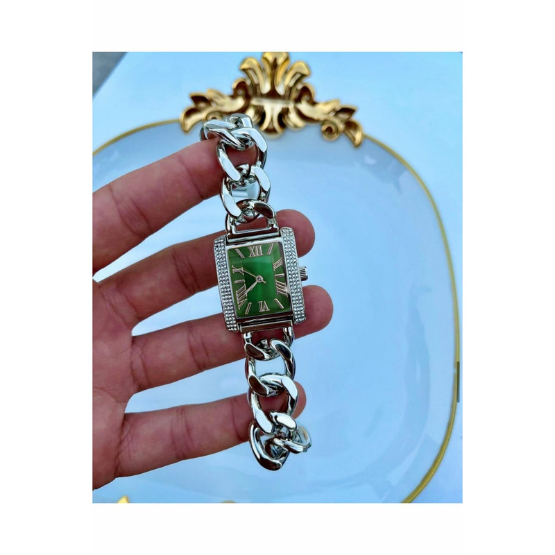 ساعت مچی کوارتز زنانه مدل دستبندی طرح زنجیری کد ۳ - تصویر 3