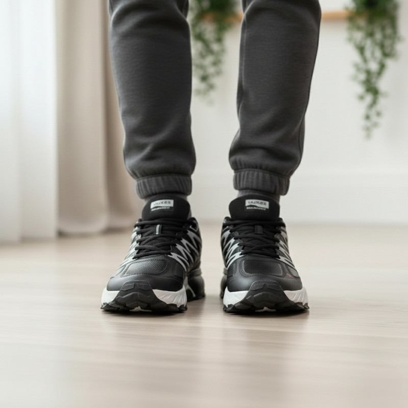 کفش پیاده‌روی ski MAX سبک با زیره مقاوم و رنگ مشکی - تصویر 8
