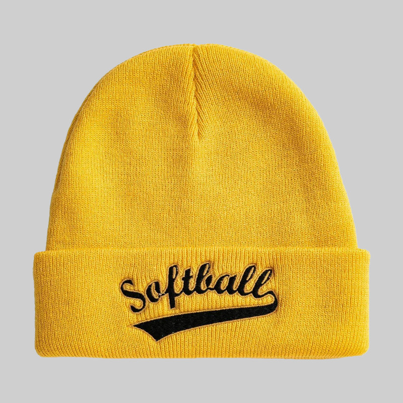 کلاه بافتنی اکریلیک گوشدار KOT 468 گلدوزی Softball