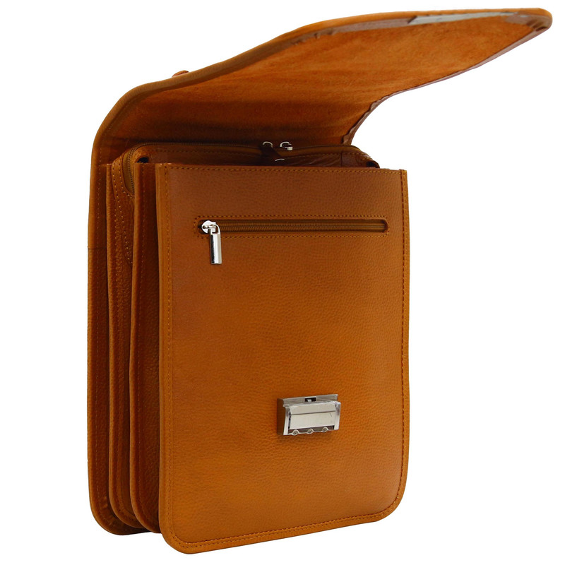 کیف رودوشی چرم طبیعی مدل 888 کلاسیک و بادوام - تصویر 5