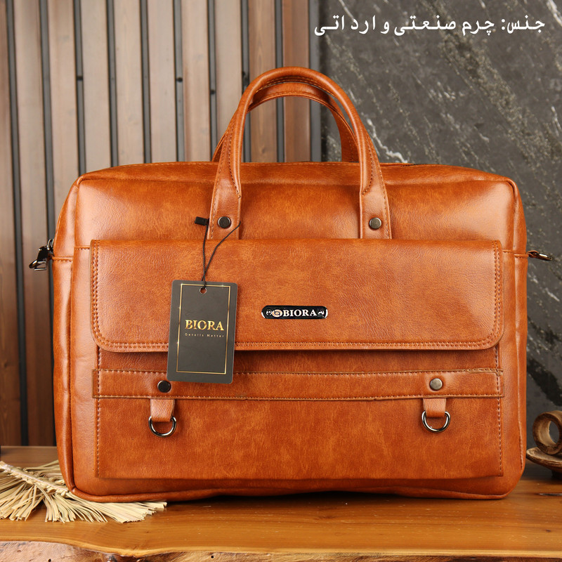 کیف اداری مردانه بیورا چرم صنعتی مدل EEZ615 با باند دوش - تصویر 3