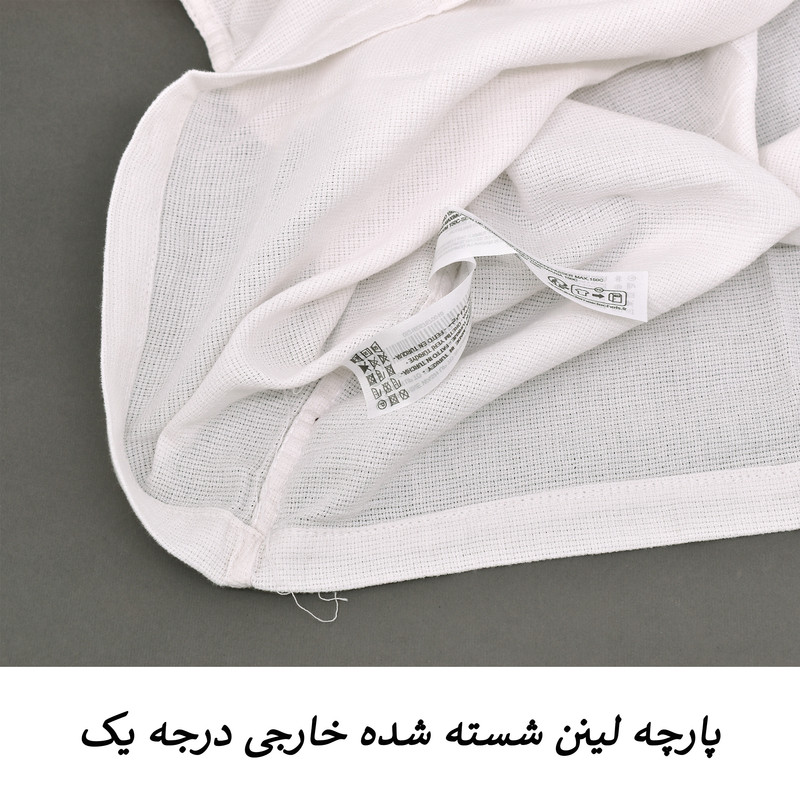 پیراهن آستین بلند یقه برگردان مردانه لینن با دو جیب سینه - تصویر 34