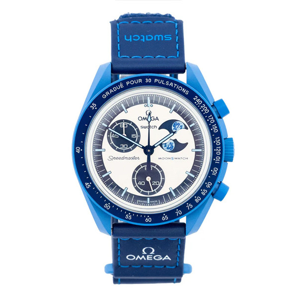 ساعت مچی مردانه Super Blue Moon Omega x Swatch