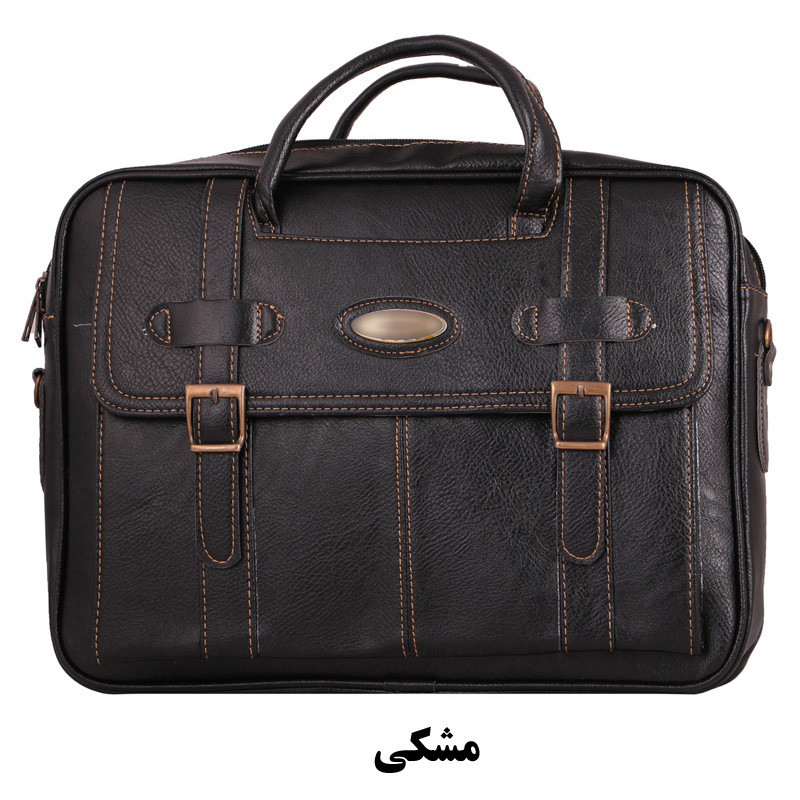 کیف اداری مردانه چرم مصنوعی مدل NU-0051 با جیب لپ‌تاپ - تصویر 3