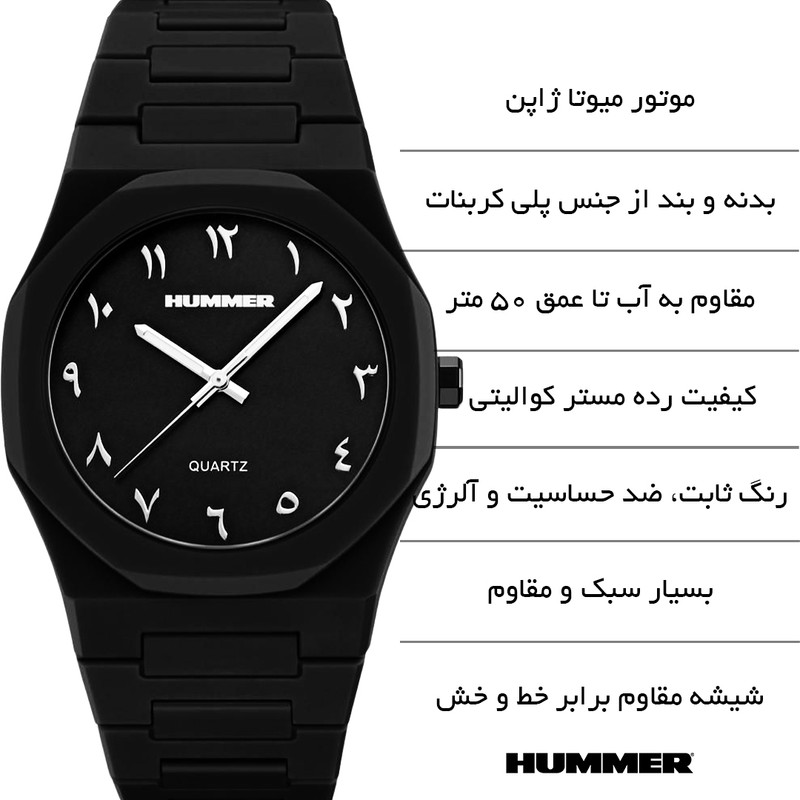 ساعت مچی مردانه هامر مدل HM1108-C1 سبک - تصویر 4