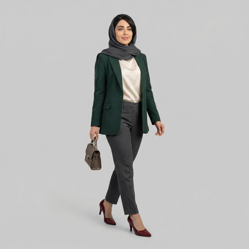 کفش پاشنه‌دار زنانه چرم وحید مدل اولگا بامبو - تصویر 33