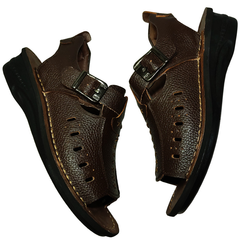 صندل طبی مردانه چرم تبریز مدل اهواز - تصویر 8