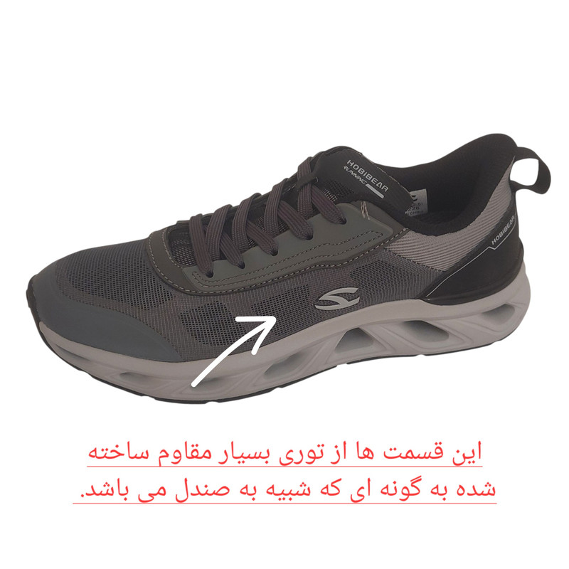 کفش رانینگ مردانه هوبی بر با لژ ضربه‌گیر و سبک - تصویر 3