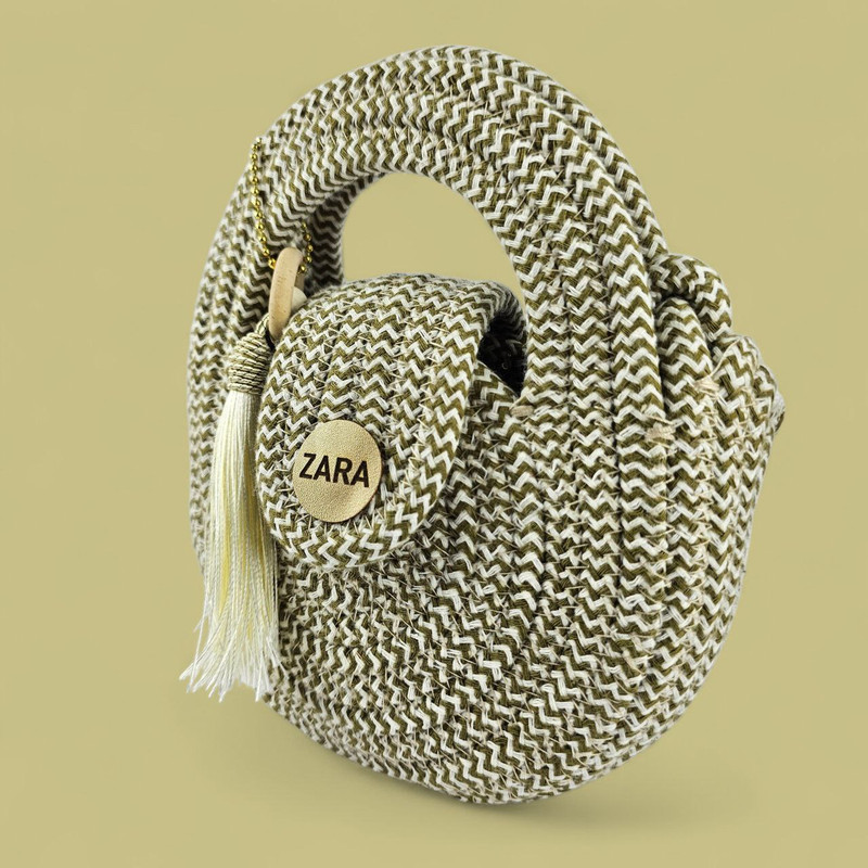 کیف رودوشی زنانه مدل Luna کد AC-04 حصیری - تصویر 10