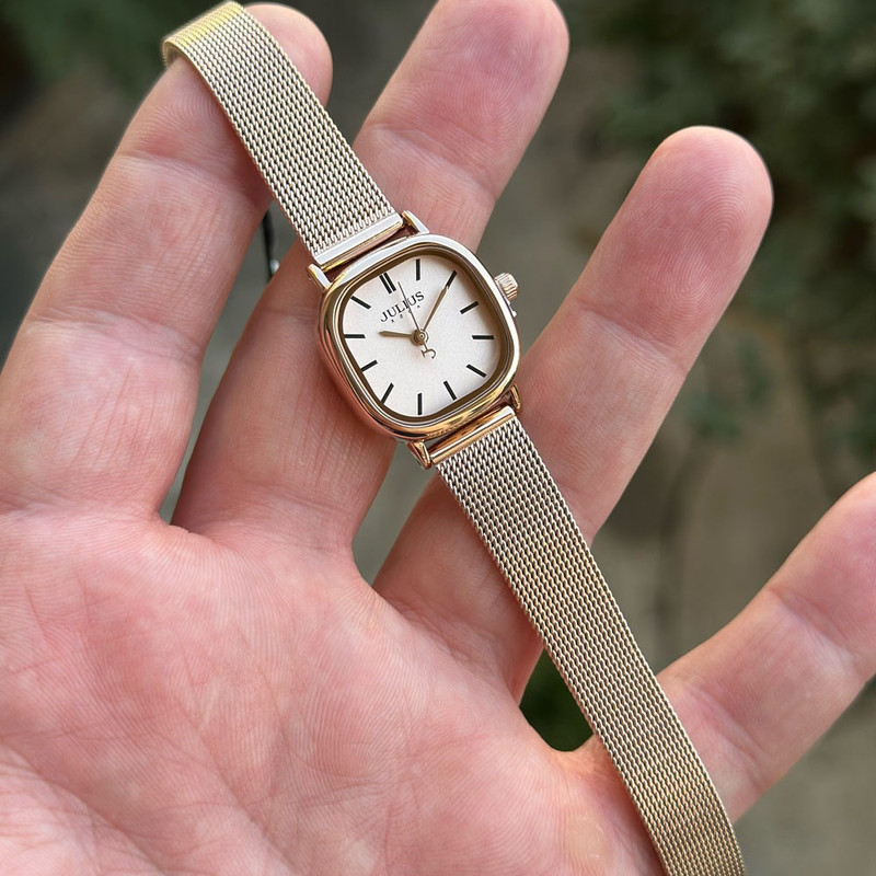 ساعت مچی زنانه جولیوس JA-1538C استیل ۳۱۶L رزگلد حصیری - تصویر 8