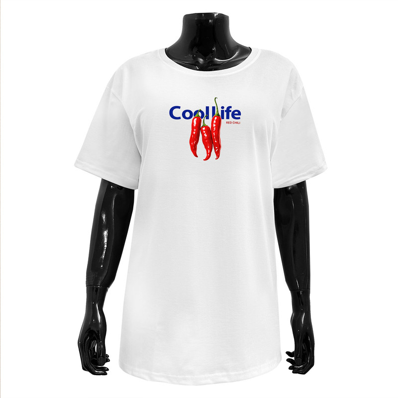 تی‌شرت آستین کوتاه زنانه فلفل طرح Cool life کد WH.1072 - تصویر 4