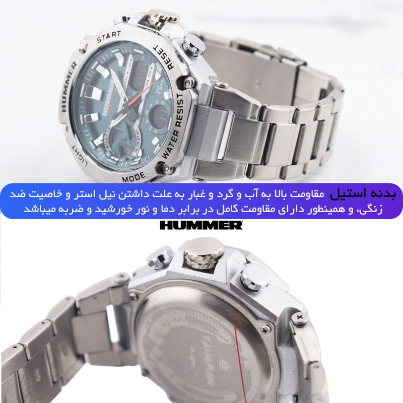 ساعت مچی مردانه هامر مدل HM1444-C1 بند استیل - تصویر 48