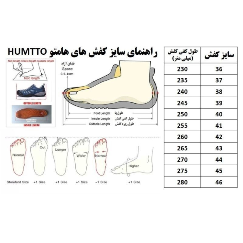 کفش پیاده‌روی مردانه هامتو 840200A-4 - تصویر 4