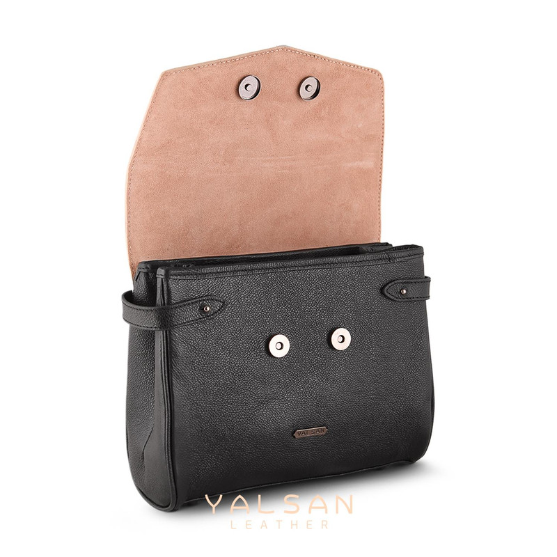 کیف دوشی چرم طبیعی یلسان مدل ستا چند استایله با درب تعویض‌پذیر - تصویر 9