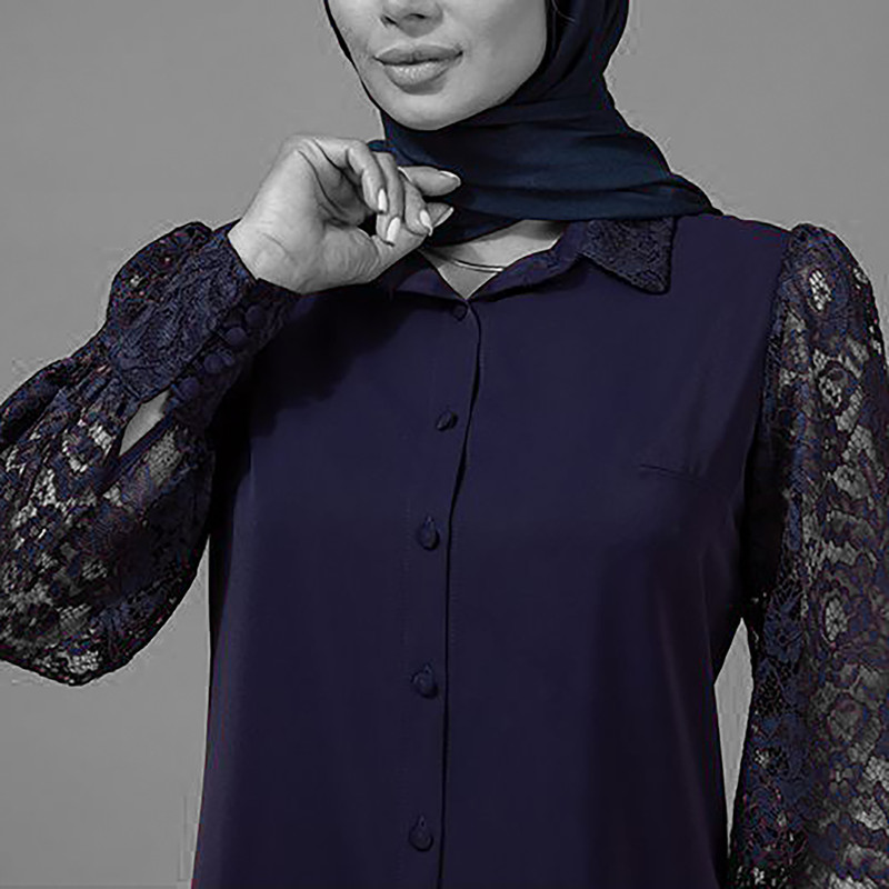 شومیز زنانه آستین بلند یقه برگردان برند برنس - تصویر 7