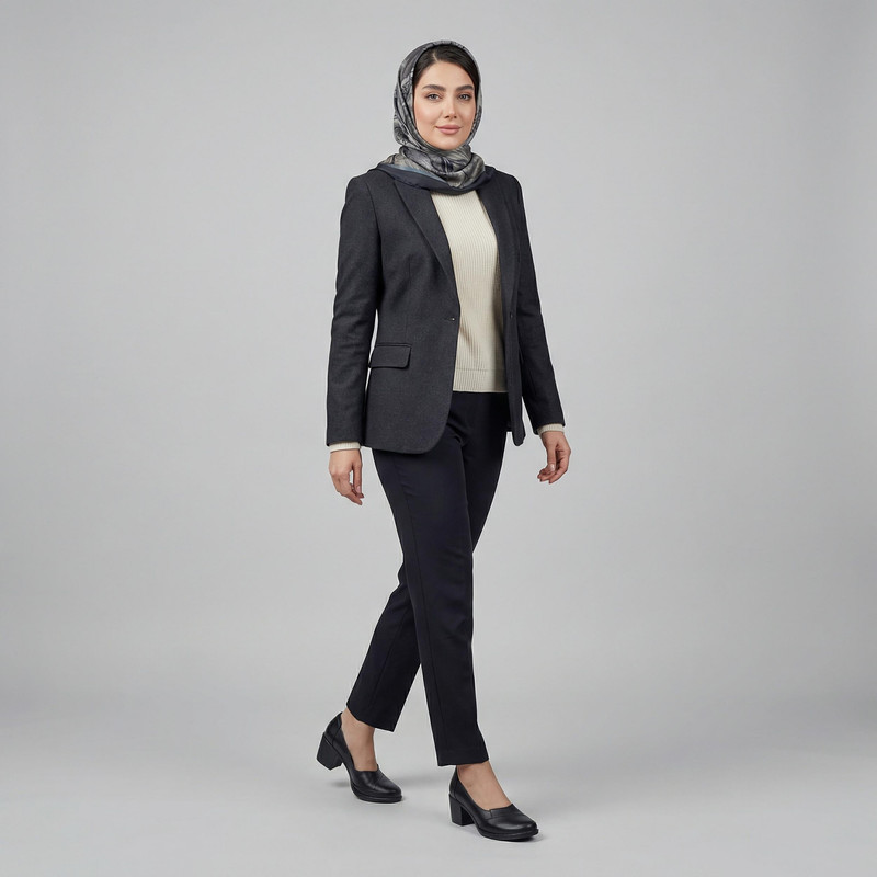 کفش چرم طبیعی گاوی عطارد پاشنه ۶ سانتی‌ری - تصویر 14