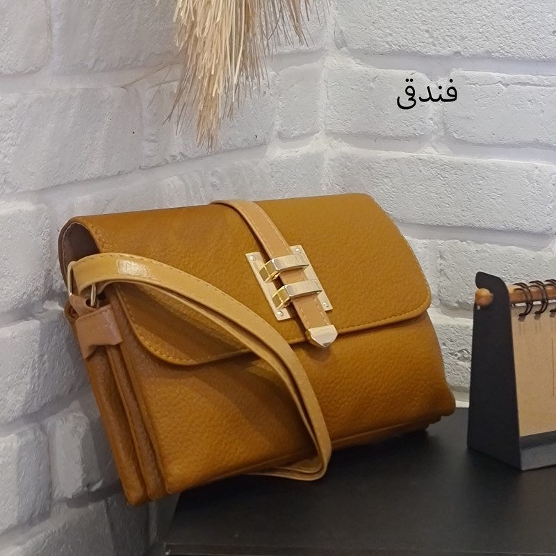 کیف رودوشی زنانه مدل 872 چرم شرانگ ۵ بخش داخلی - تصویر 11