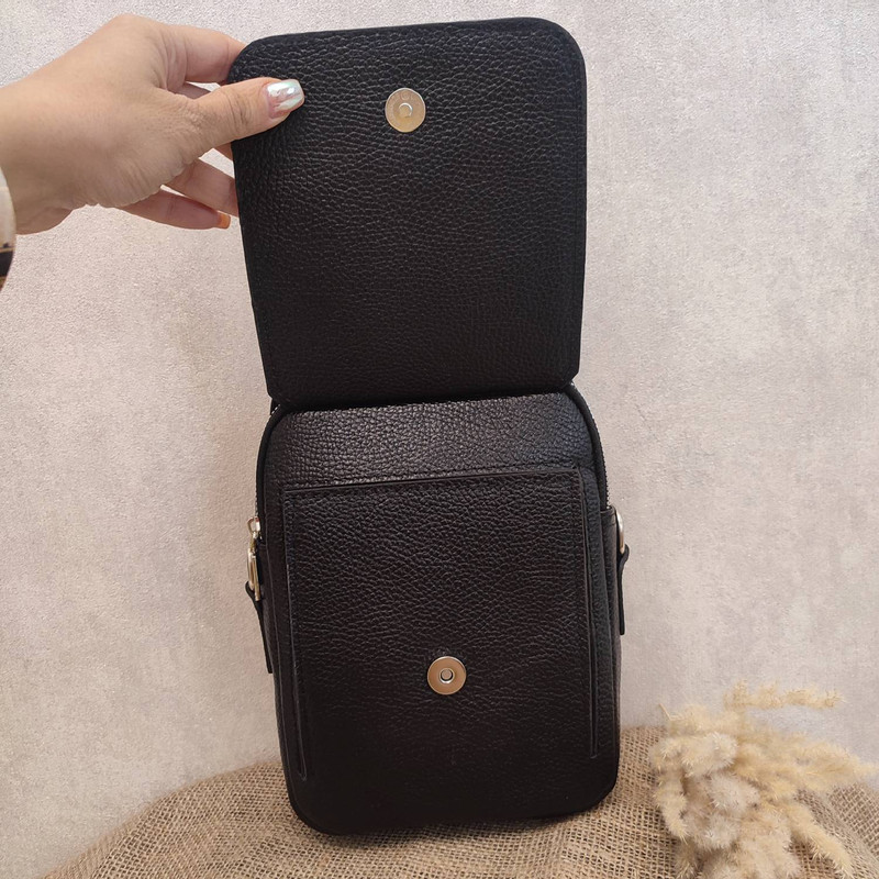 کیف دوشی و دستی مردانه چرم طبیعی مدل F19 - تصویر 3