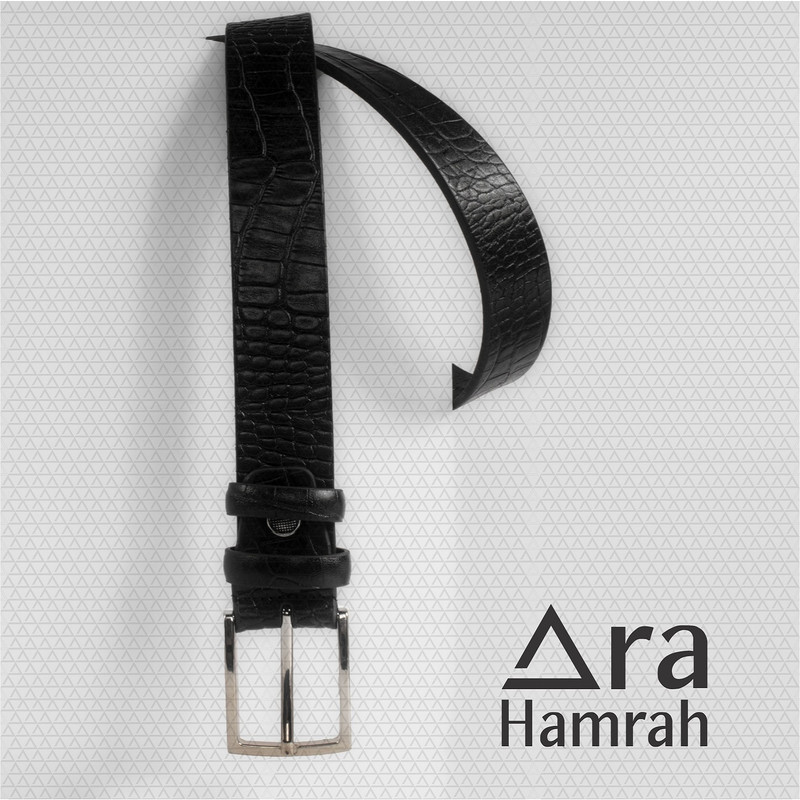 ست هدیه چرم آراهمراه با کمربند گاومیش و جاکارتی، جاکلیدی کروکو - تصویر 12
