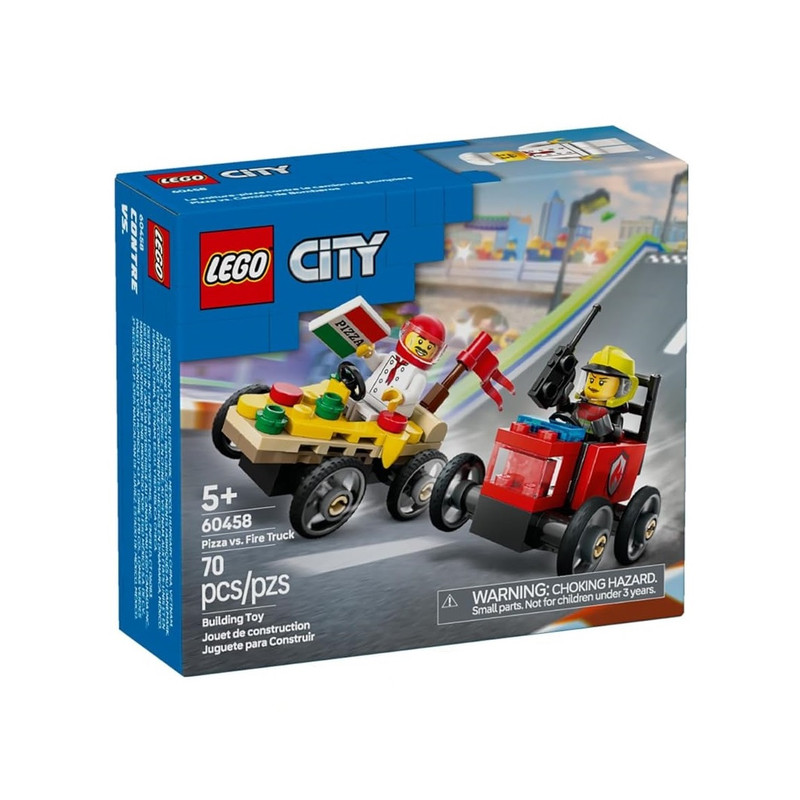 لگو City مدل Pizza vs Fire Truck کد 60458