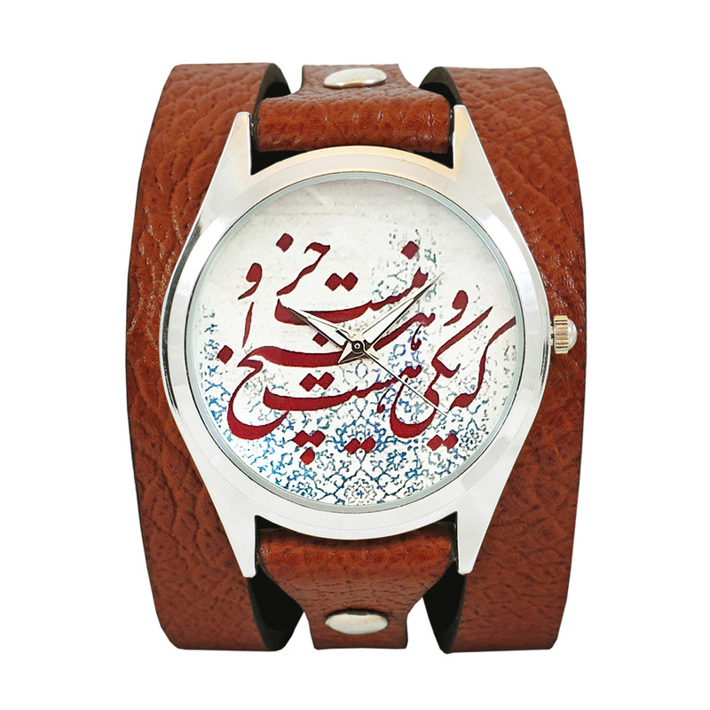 ساعت مچی عقربه‌ای اچ آر دیزاین با بند چرم و بدنه مقاوم