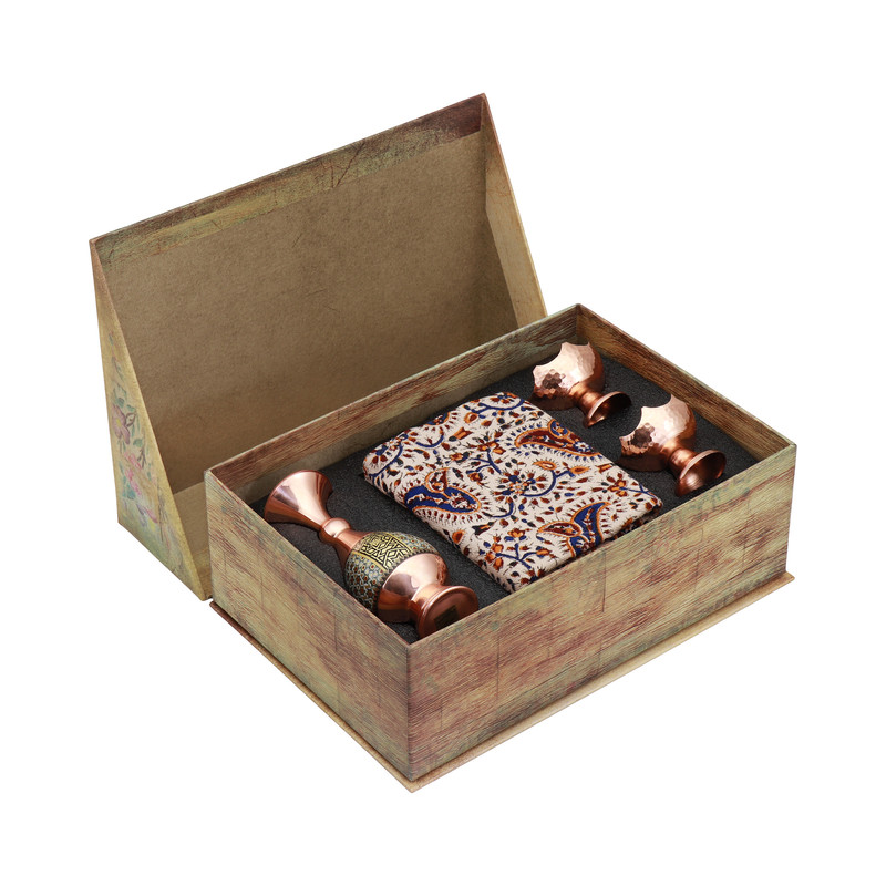 ست هدیه هنری چکامه ۵ تکه با جعبه هاردباکس سنتی