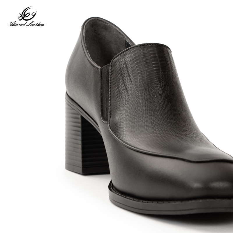کفش پاشنه‌دار زنانه چرم عطارد مدل SH395 - تصویر 7