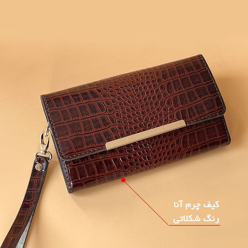 کیف مجلسی زنانه خانه چرم آنا مدل 30324 ورنی - تصویر 8
