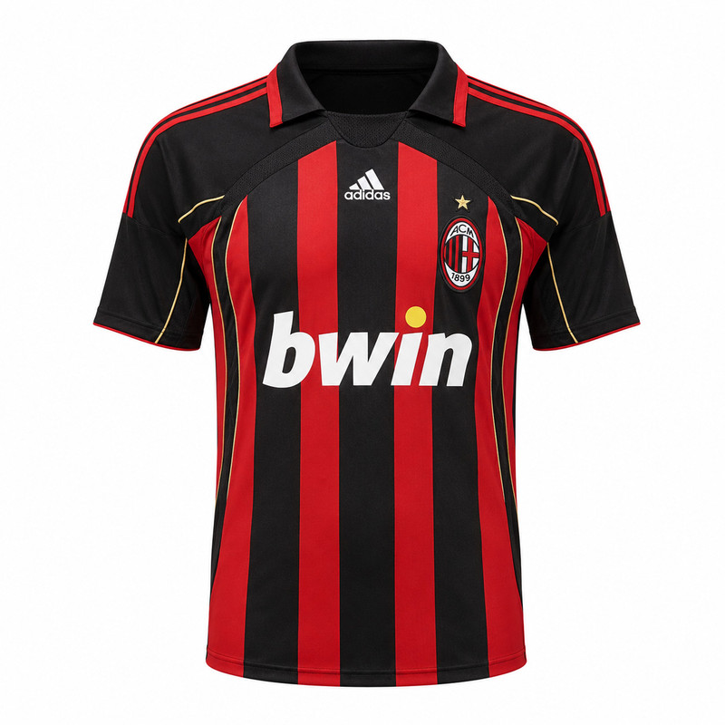 پولوشرت آستین کوتاه ورزشی مردانه مدل کیت اول آث میلان 2006-2007