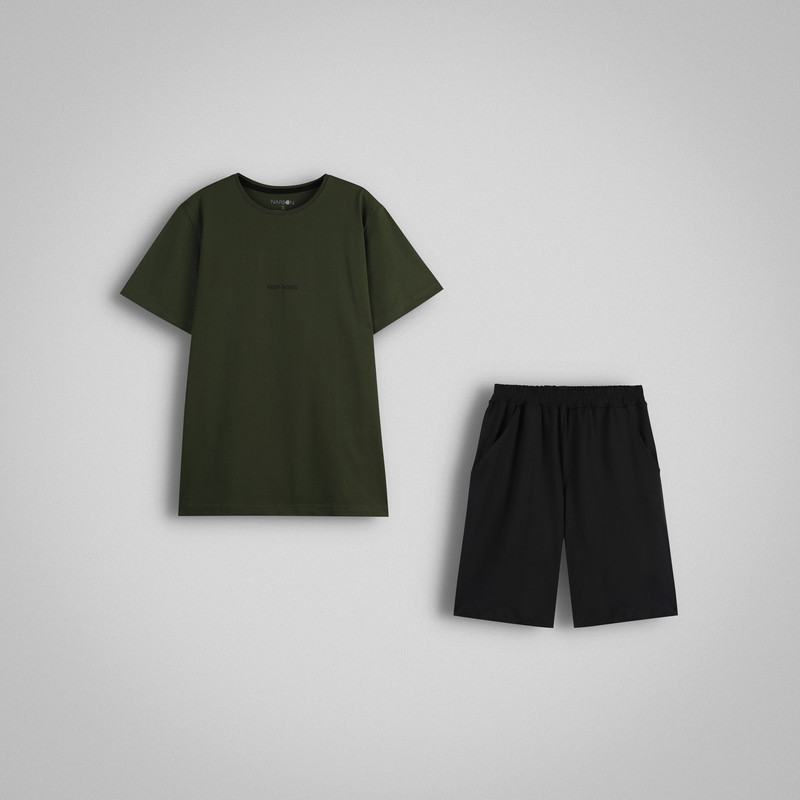 ست تی‌شرت و شلوارک راحتی مردانه ناربن مدل جسور کد ۷۰۷۸ - تصویر 6