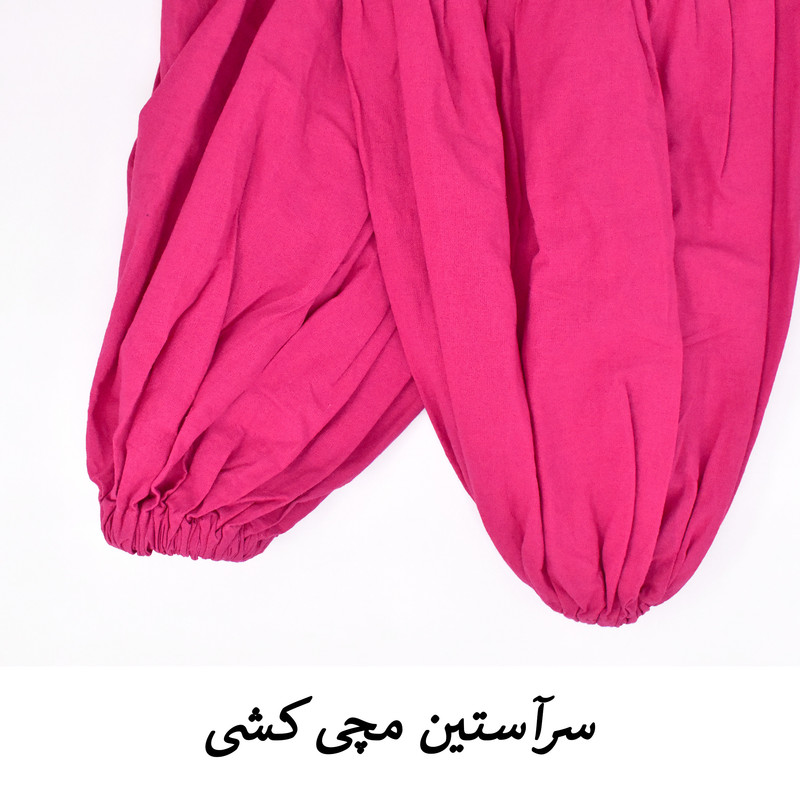 شومیز لینن زنانه مدل نراوا 4155 آستین پفی یقه برگردان قهوه‌ای - تصویر 24