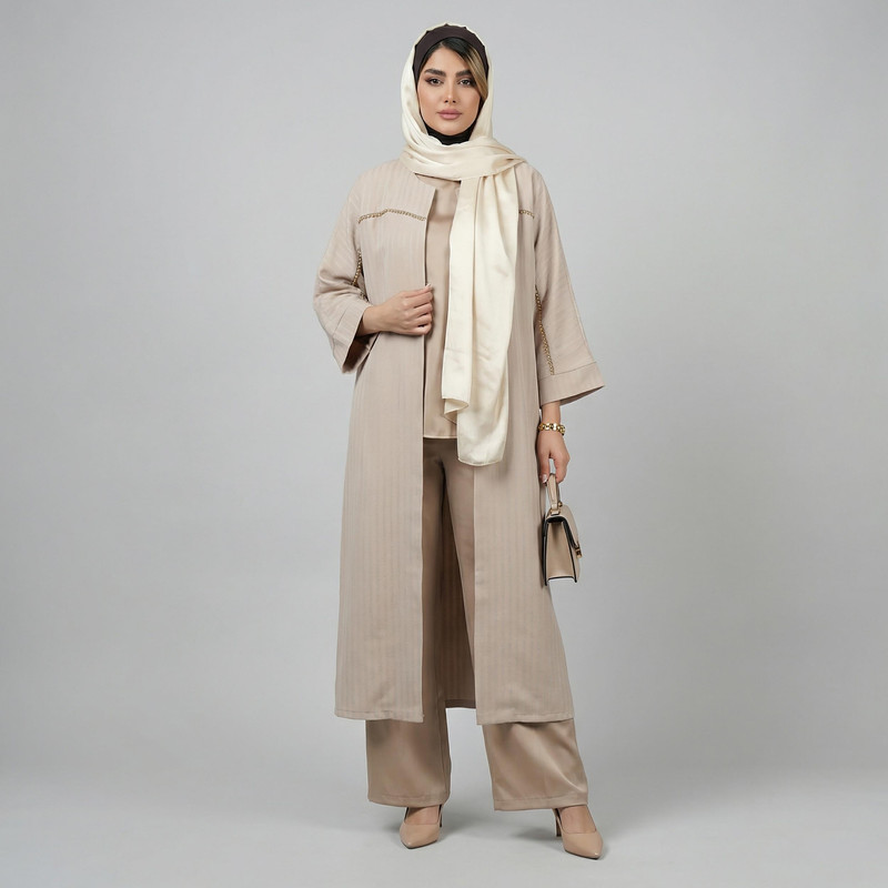 مانتو زنانه السانا مدل یاراد قد زیر باسن یقه گرد - تصویر 17