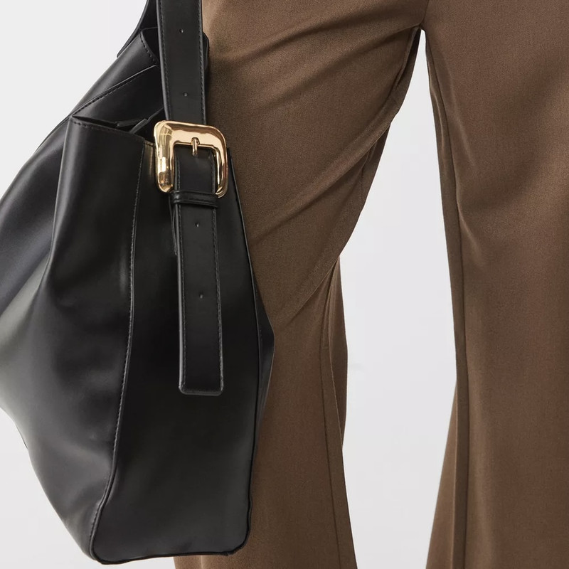 کیف دوشی زنانه استرادیواریوس مدل Buckle 2025 مدرن - تصویر 3