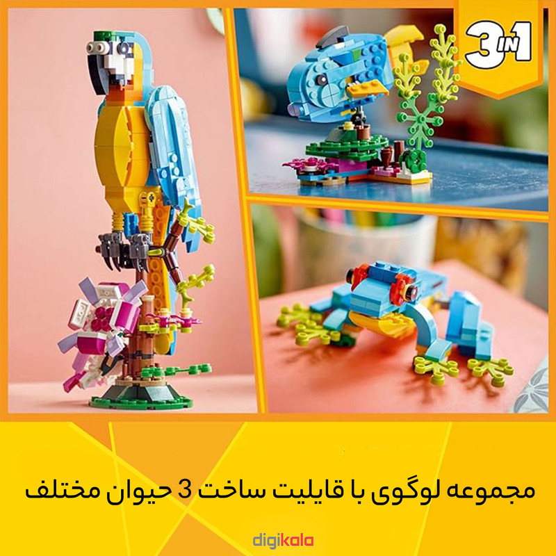 لگو Creator 3in1 مدل Rare Parrot کد 31136 - تصویر 34