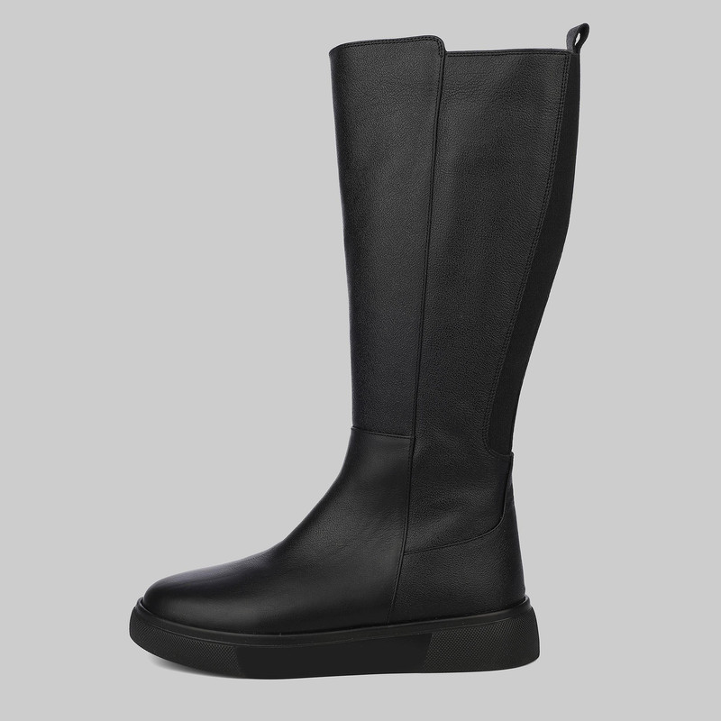 بوت زنانه چرم مشهد مدل J2725-001 با زیپ کناری