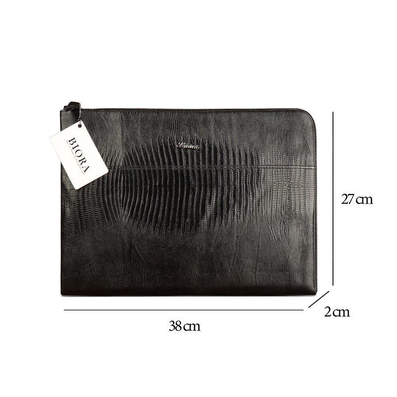 کیف دستی مردانه بیورا مدل DBB129 چرم طبیعی طرح لیزارد - تصویر 4